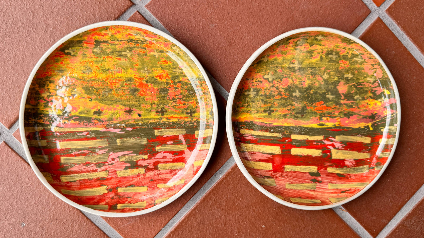 Sweet Air Studio - Round Plate 6.5" with Pattern - PMA Store at the Portland Museum of Art, Maine