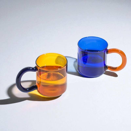 IVORE.GROUP (We cover All Import duty) - Nordic Morandi Color Artistic Glass Mug: Blue - PMA Store at the Portland Museum of Art, Maine