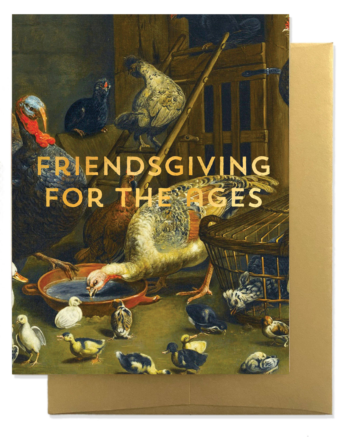 Billet Doux Cards - FRIENDSGIVING Greeting Card - Gold Foil