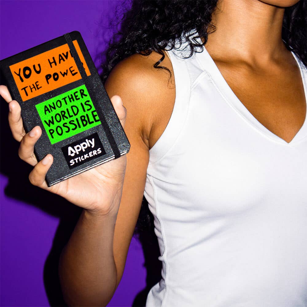 Apply Stickers - Another World is Possible by Sam Durant - Die-Cut Sticker - PMA Store at the Portland Museum of Art, Maine