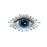 Lapis Eye Brooch Pin