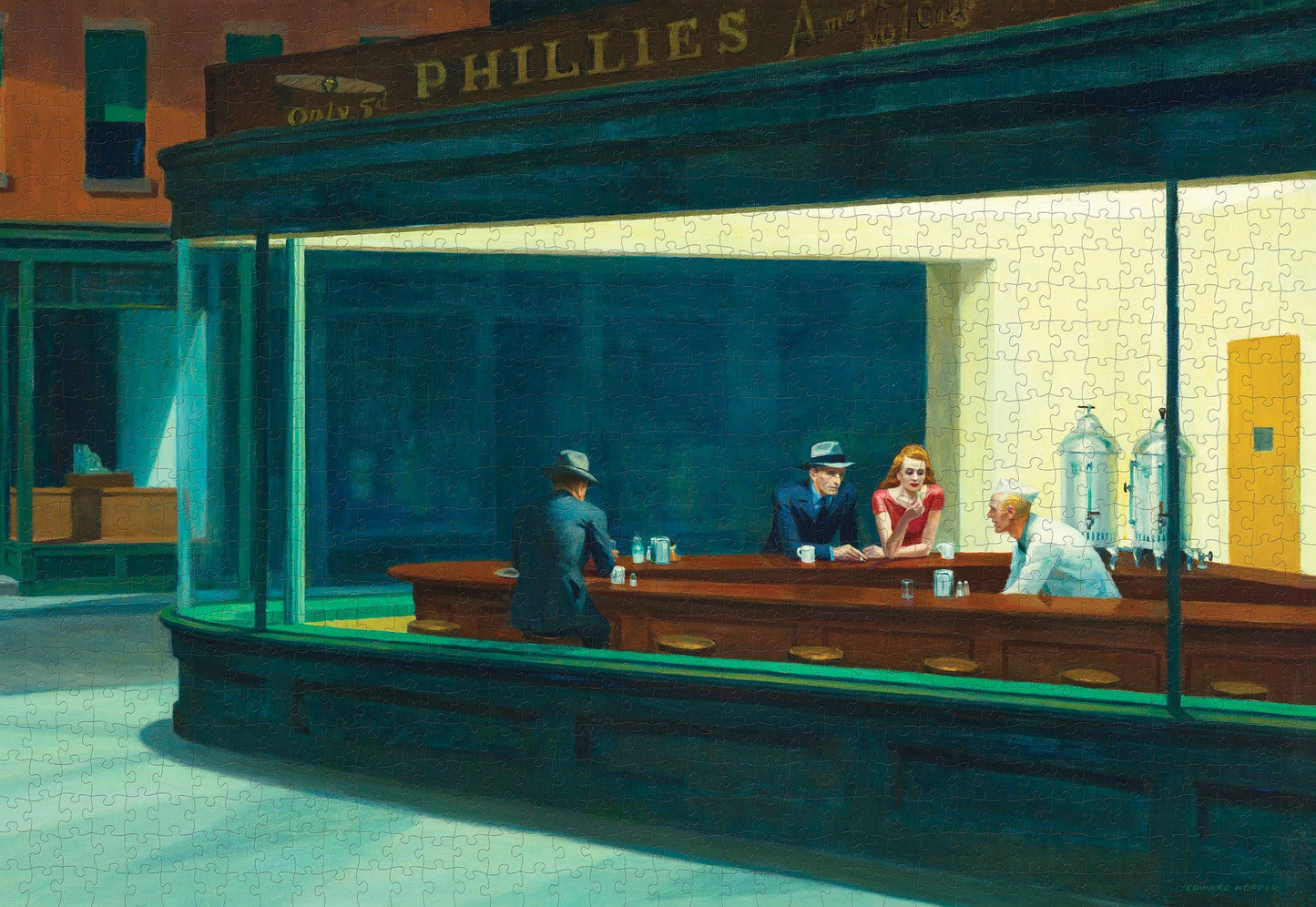 Pomegranate - Edward Hopper: Nighthawks 1000-Piece Jigsaw Puzzle - PMA Store at the Portland Museum of Art, Maine