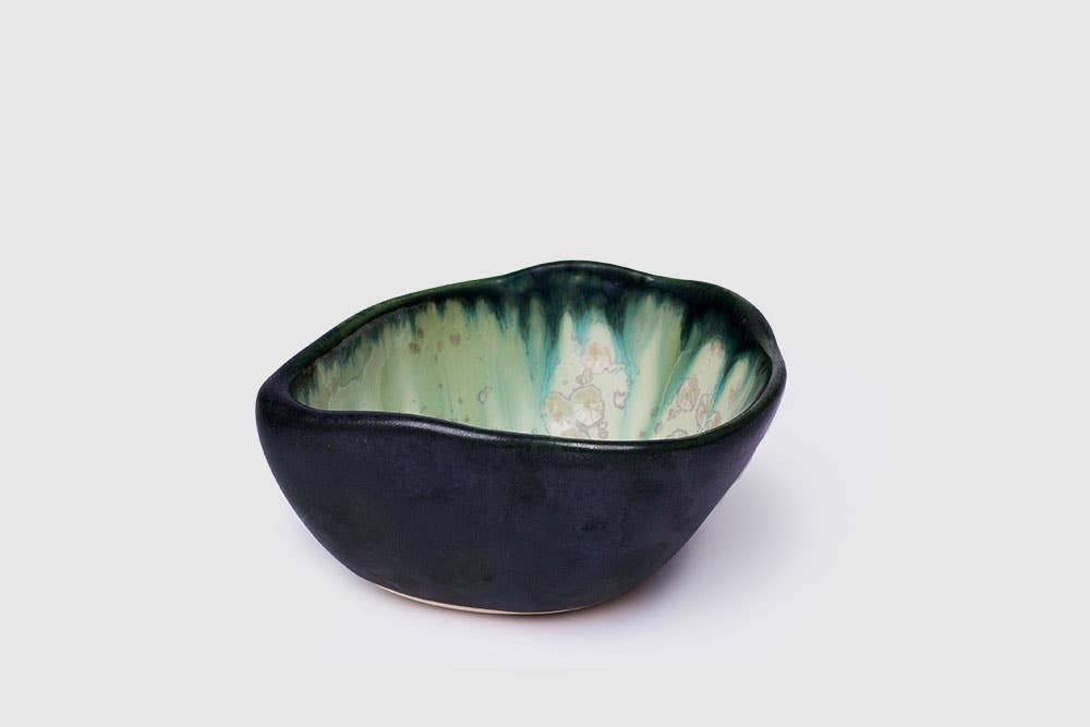 Alison Evans Ceramics - Oyster Desert Bowl: Mint & Tortoise