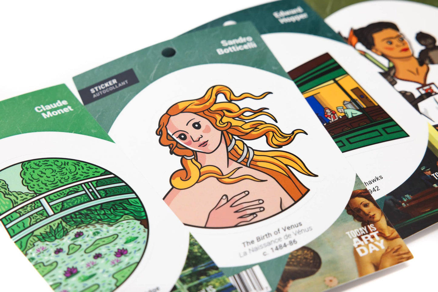 Today is Art Day - Sticker - Birth of Venus - Sandro Botticelli - PMA Store at the Portland Museum of Art, Maine