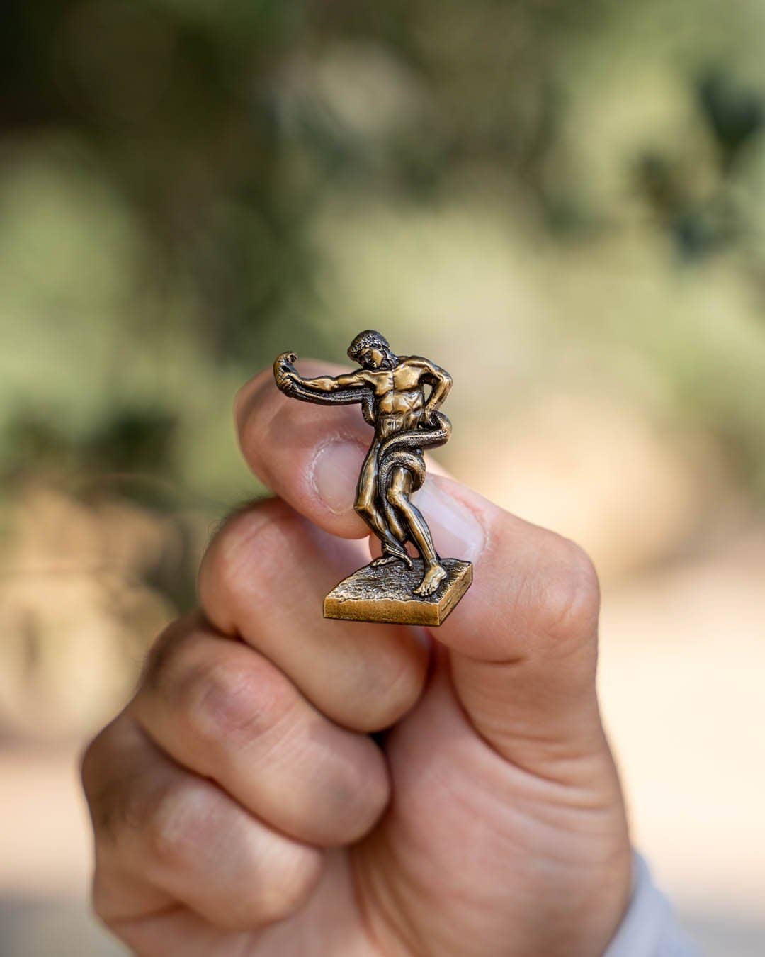 An Athlete Wrestling with a Python • Enamel Pin - PMA Store at the Portland Museum of Art, Maine