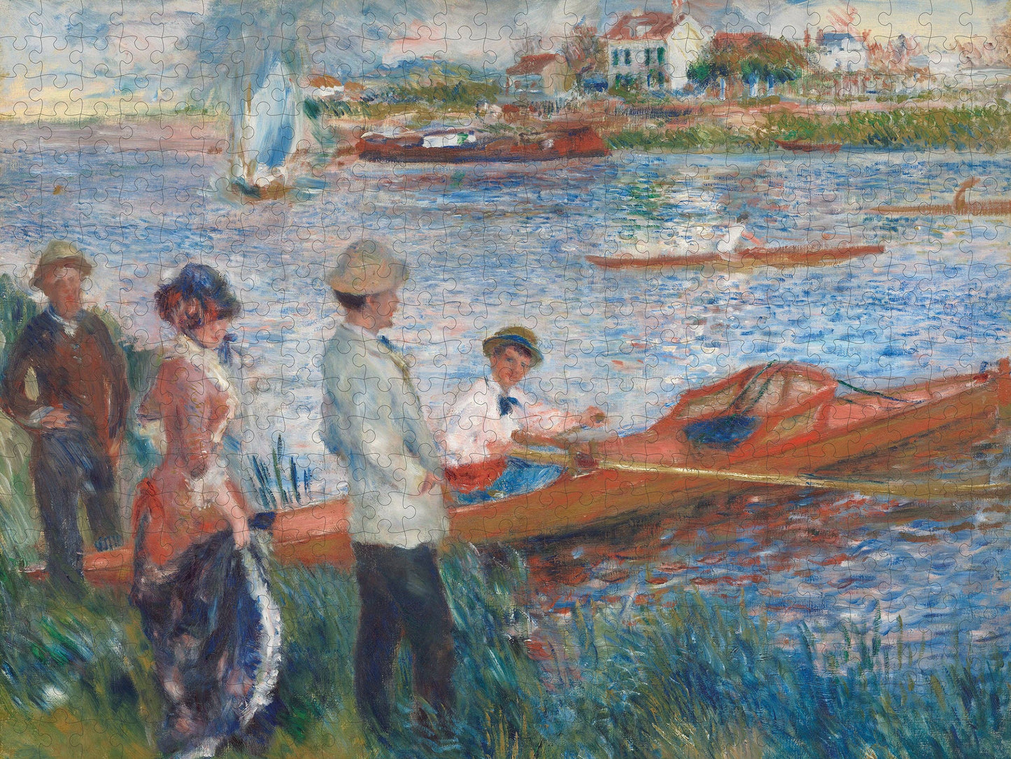Pomegranate - Auguste Renoir: Oarsmen at Chatou 500-piece Jigsaw Puzzle - PMA Store at the Portland Museum of Art, Maine