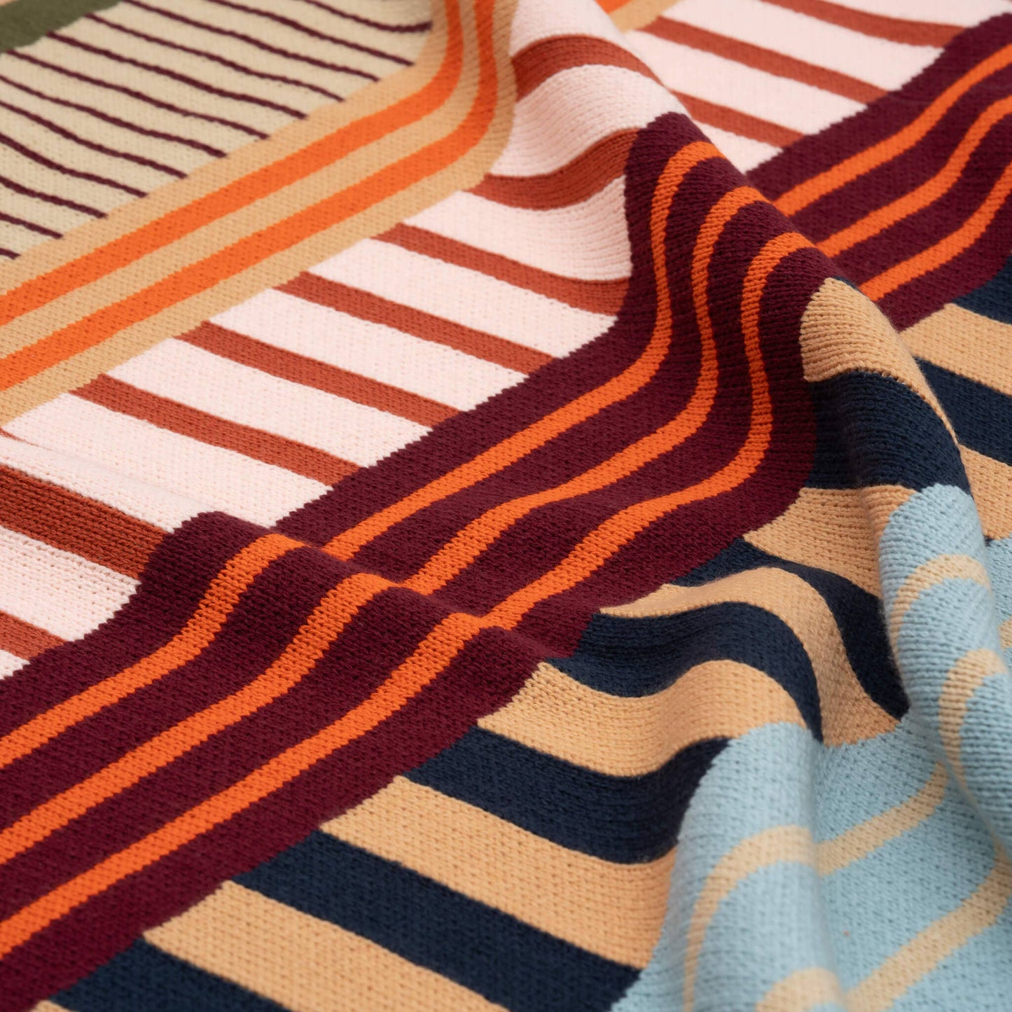 Patchwork Stripe Throw: Rainbow - PMA Store at the Portland Museum of Art, Maine