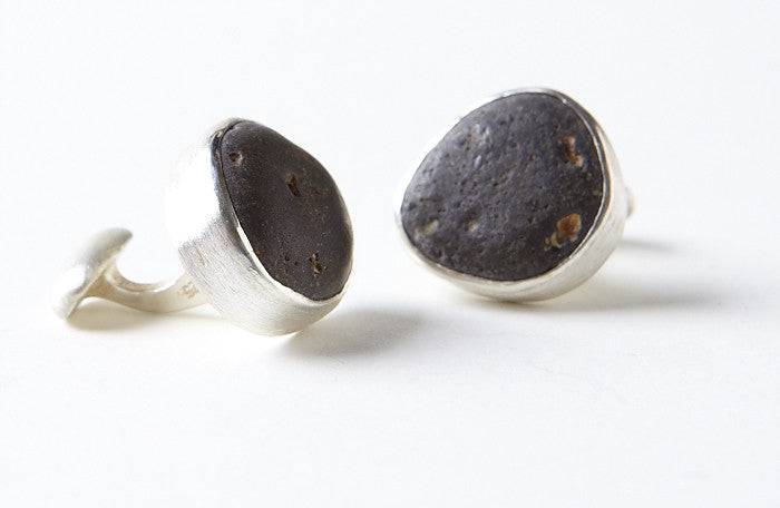 Beach Stone Cuff Links by Jen Nielsen - PMA Store at the Portland Museum of Art, Maine