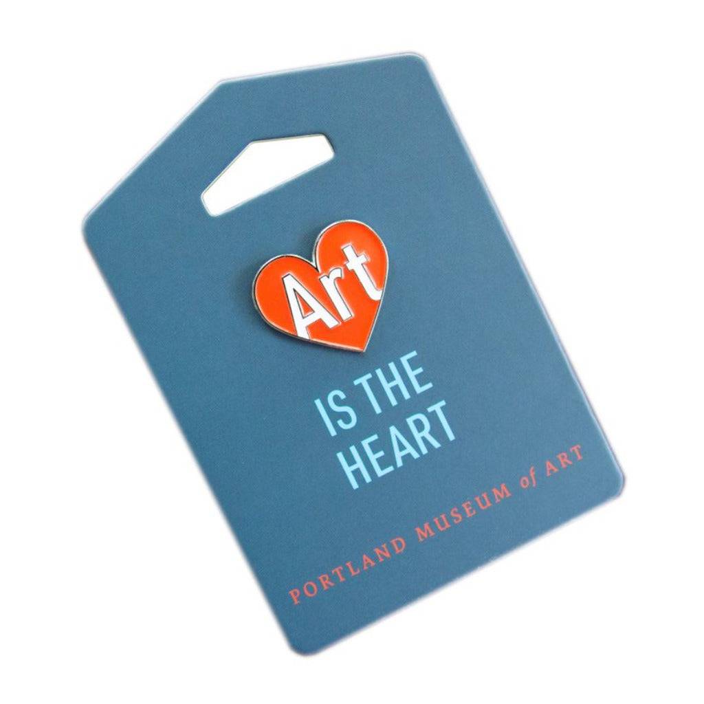 Art is the Heart Lapel Pin (1") - PMA Store at the Portland Museum of Art, Maine