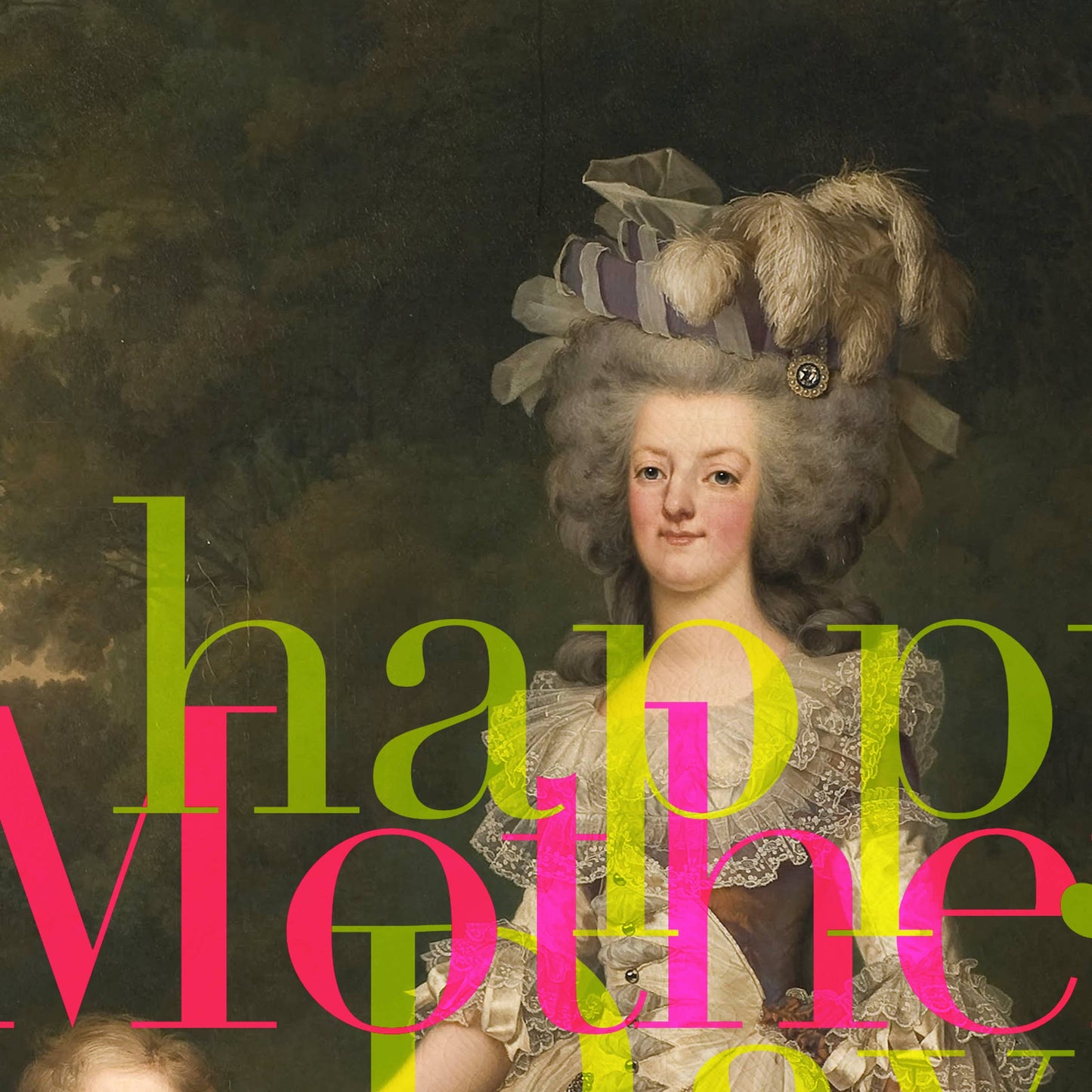 "Happy Mother's Day" (Marie Antoinette) A6 card : Recycled white envelopes - PMA Store at the Portland Museum of Art, Maine