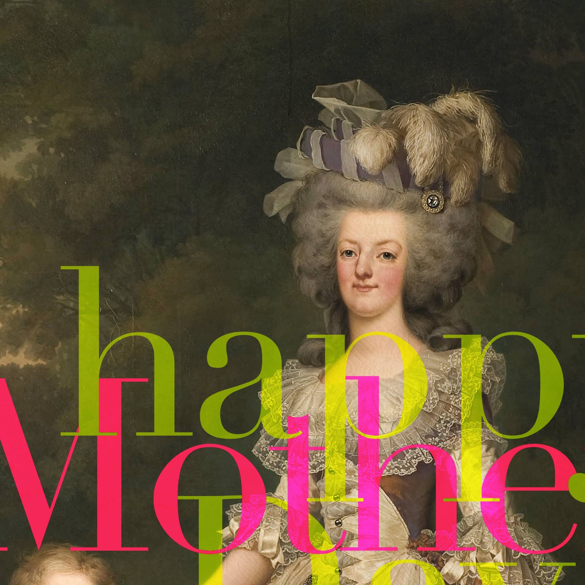 "Happy Mother's Day" (Marie Antoinette) A6 card : Recycled white envelopes - PMA Store at the Portland Museum of Art, Maine