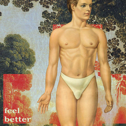 Pictrix Design - "Feel better (man)" A6 get well card 👉with STICKERS👈: Recycled white envelopes - PMA Store at the Portland Museum of Art, Maine