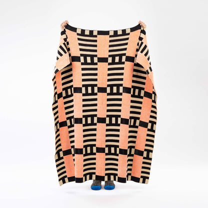 VERLOOP | knits - Tile Patch Chenille Throw: Stone Blue - PMA Store at the Portland Museum of Art, Maine