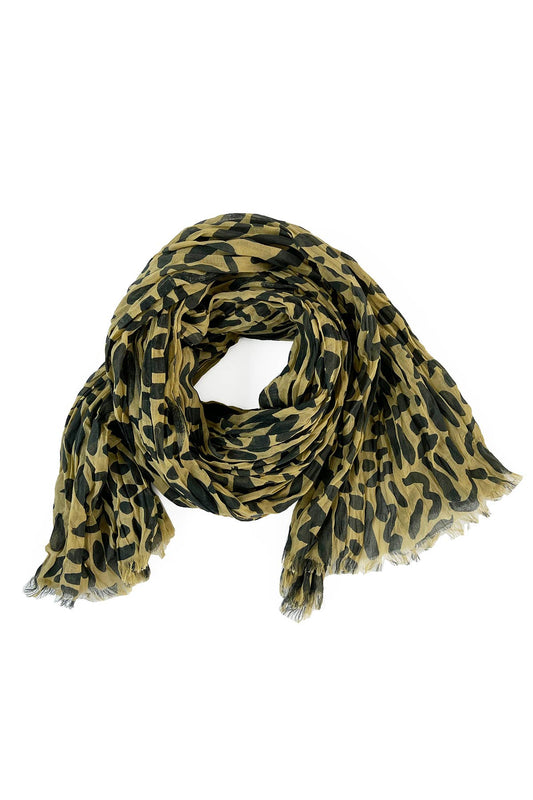 See Design - Cotton Scarf: Sonnet Black/Khaki - PMA Store at the Portland Museum of Art, Maine