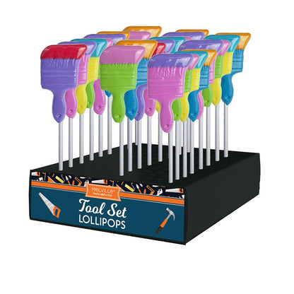 Melville Candy Company - Dipped Paintbrush Lollipops - Assorted: 24 / Display Stand - PMA Store at the Portland Museum of Art, Maine