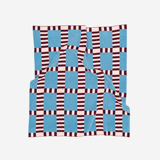 VERLOOP | knits - Tile Patch Chenille Throw: Peach - PMA Store at the Portland Museum of Art, Maine