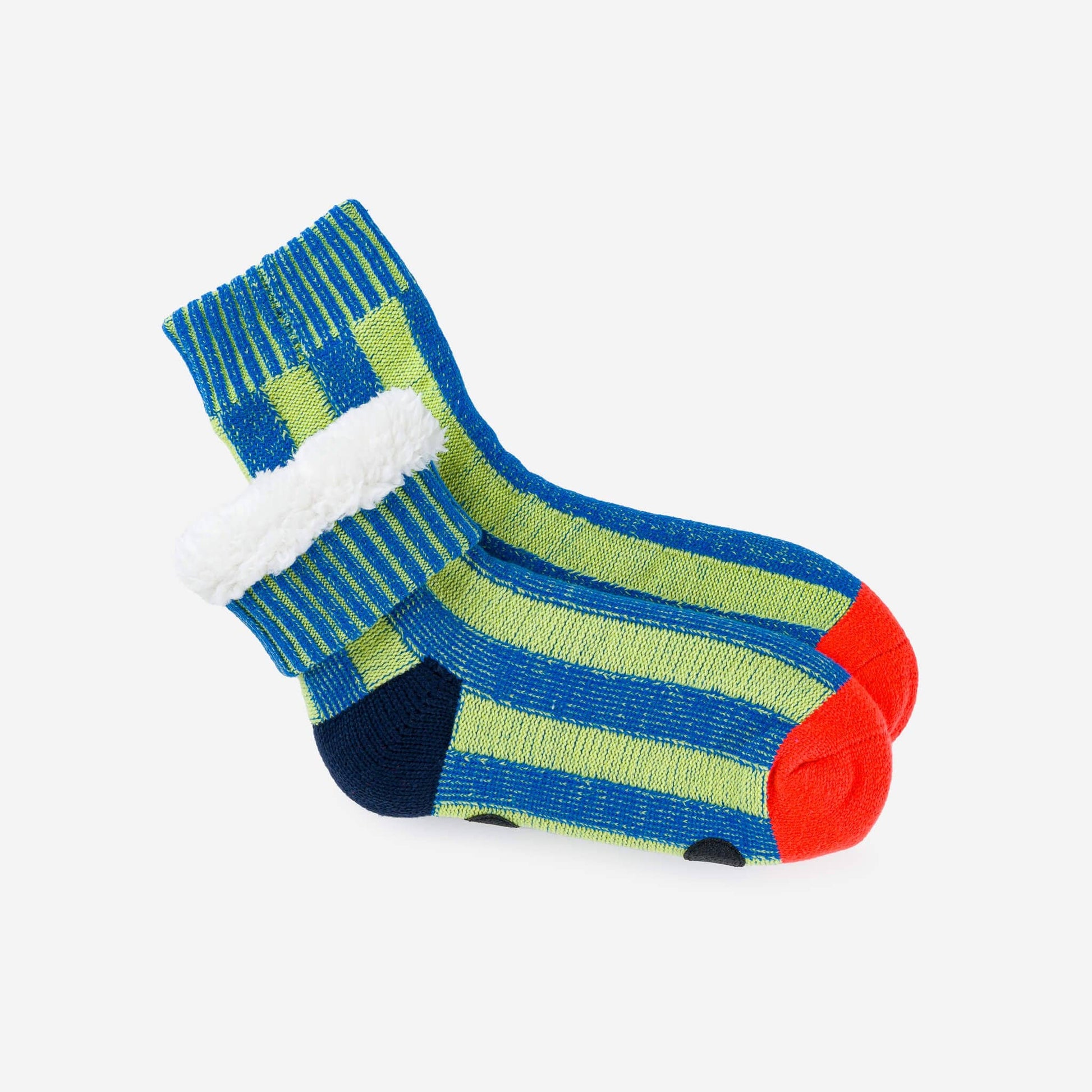 VERLOOP | knits - Big Stripe House Socks: Poppy Lilac / L/XL - W 9.5-12.5<br>M 8-11 - PMA Store at the Portland Museum of Art, Maine
