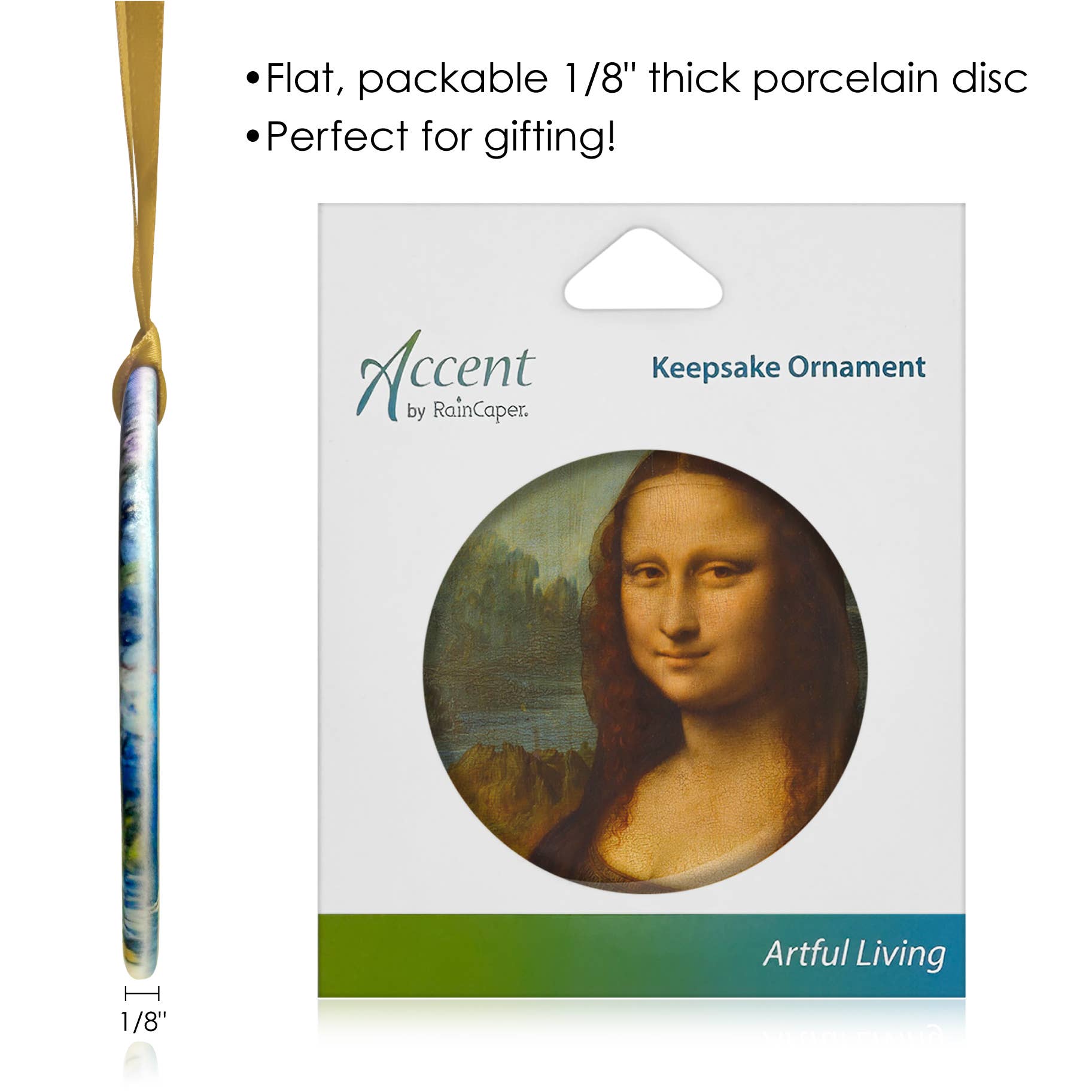 Da Vinci "Mona Lisa" Keepsake Ornament - PMA Store at the Portland Museum of Art, Maine