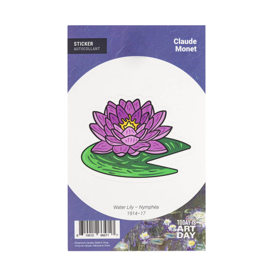 Today is Art Day - Sticker - Water Lily - Monet - PMA Store at the Portland Museum of Art, Maine