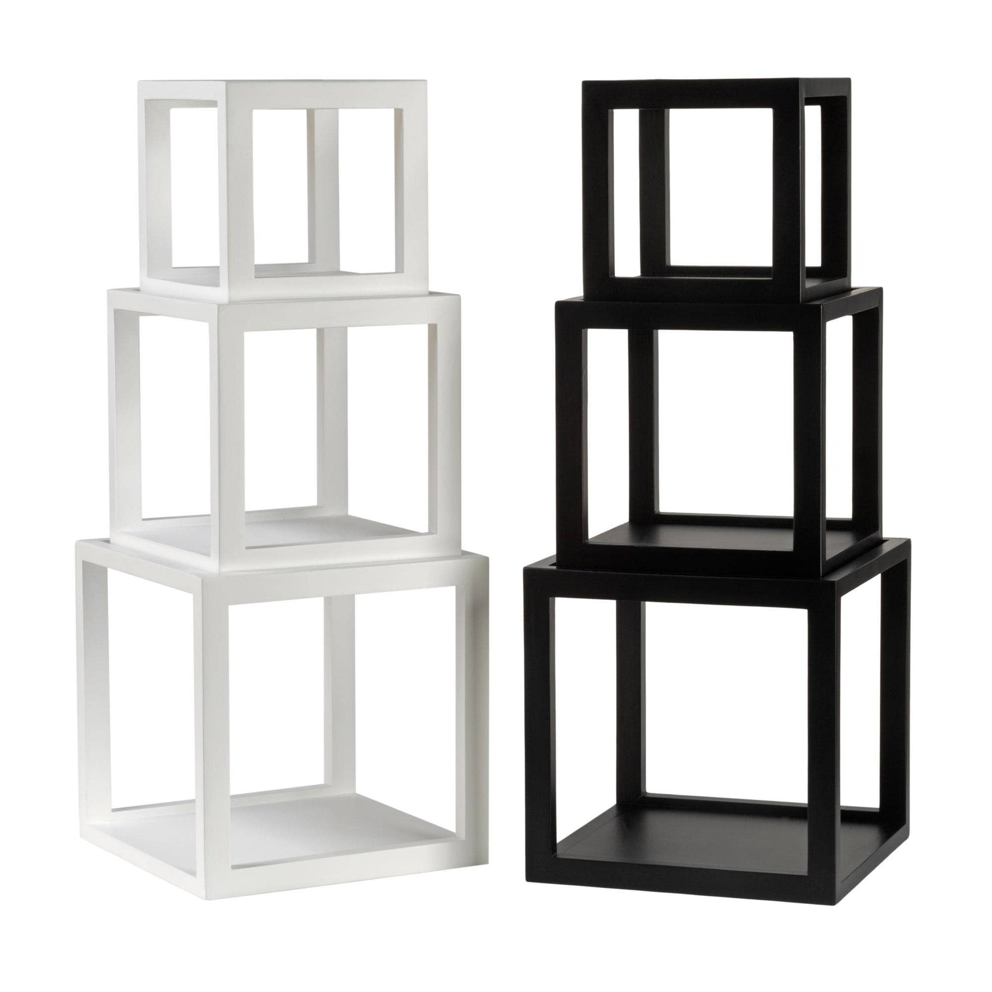 Wood Cube Risers in Set of 3 or Set of 6: White / 6 Cubes - PMA Store at the Portland Museum of Art, Maine