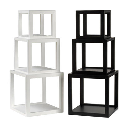 Wood Cube Risers in Set of 3 or Set of 6: White / 6 Cubes - PMA Store at the Portland Museum of Art, Maine
