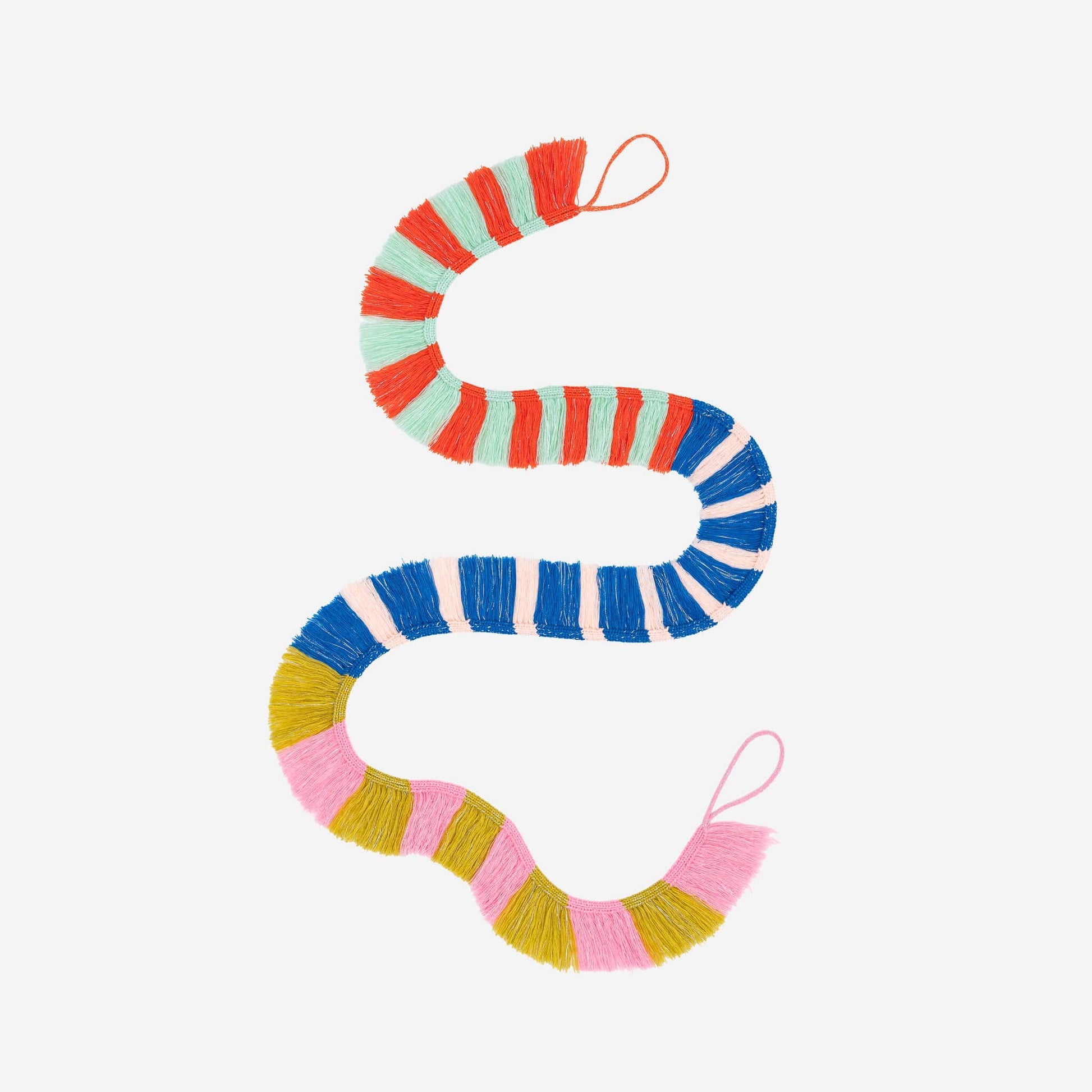 Patchwork Stripe Fringe Garland: Desert - PMA Store at the Portland Museum of Art, Maine