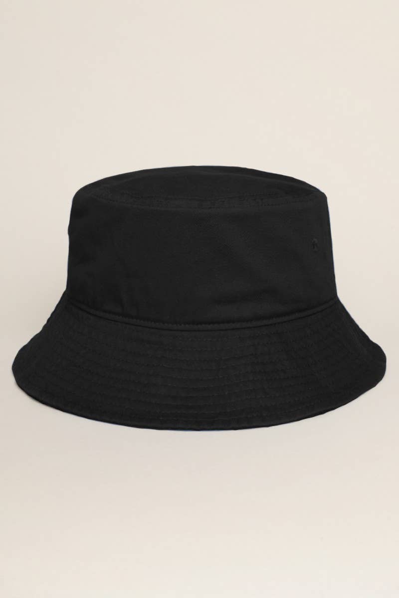Fashion City - Solid Color Cotton Bucket Fisherman Hats: KHAKI / S/M