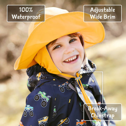 Jan & Jul - Yellow | Kids Waterproof Rain Hats: XL - PMA Store at the Portland Museum of Art, Maine