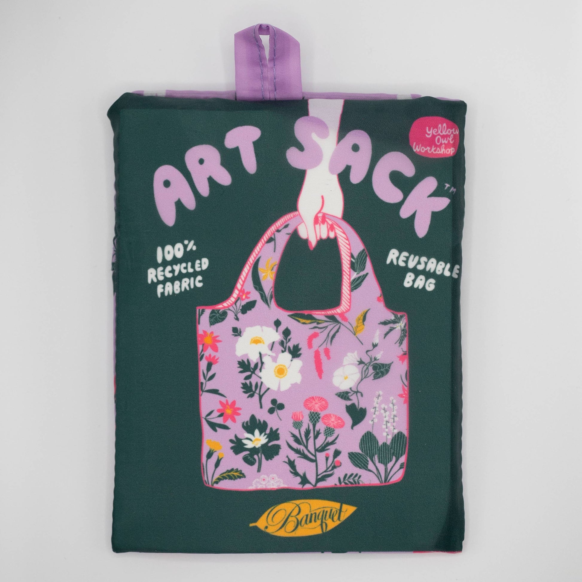 Yellow Owl Workshop - Floral Art Sack by Banquet Workshop - Reusable Tote Bag - PMA Store at the Portland Museum of Art, Maine