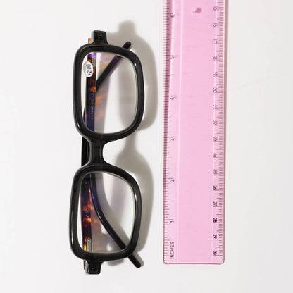 Fashion City - Rectangle Frame Blue Light Reading Glasses: 12 ASSORTED COLOR / ONE SIZE