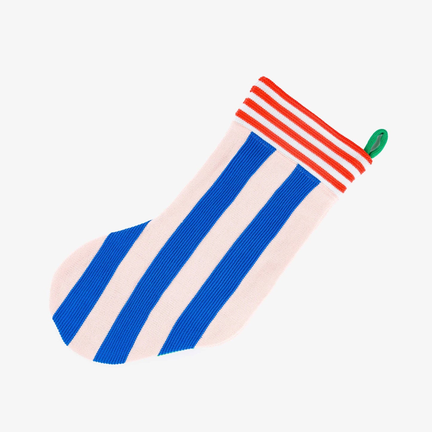 Super Stripe Holiday Stocking: Blue Blush - PMA Store at the Portland Museum of Art, Maine