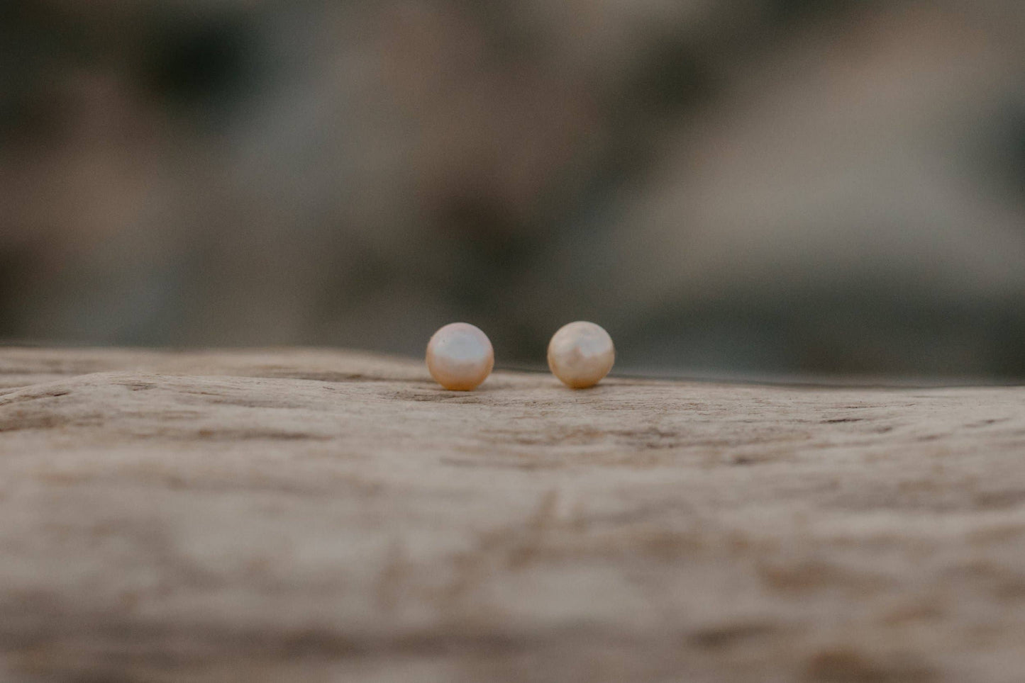 Sea Salt & Silver - Blush Pearl Stud Earrings: Medium - PMA Store at the Portland Museum of Art, Maine
