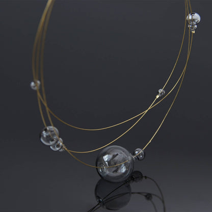 Pursuits - Cumulus Necklace: Gold Grey