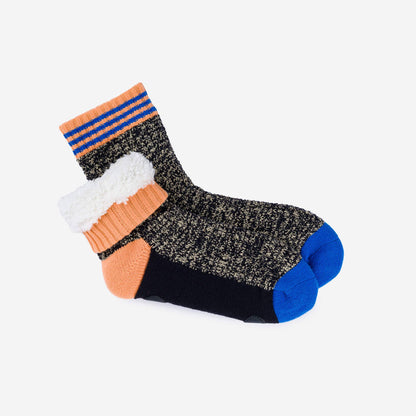 Varsity Knit House Socks: Golden Olive / S/M - W 6-9<br>M 5-7.5