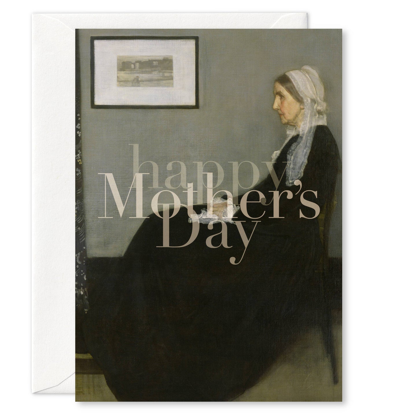 LAST SIX: "Happy Mother's Day" (Whistler's ma) card: Recycled white envelopes - PMA Store at the Portland Museum of Art, Maine