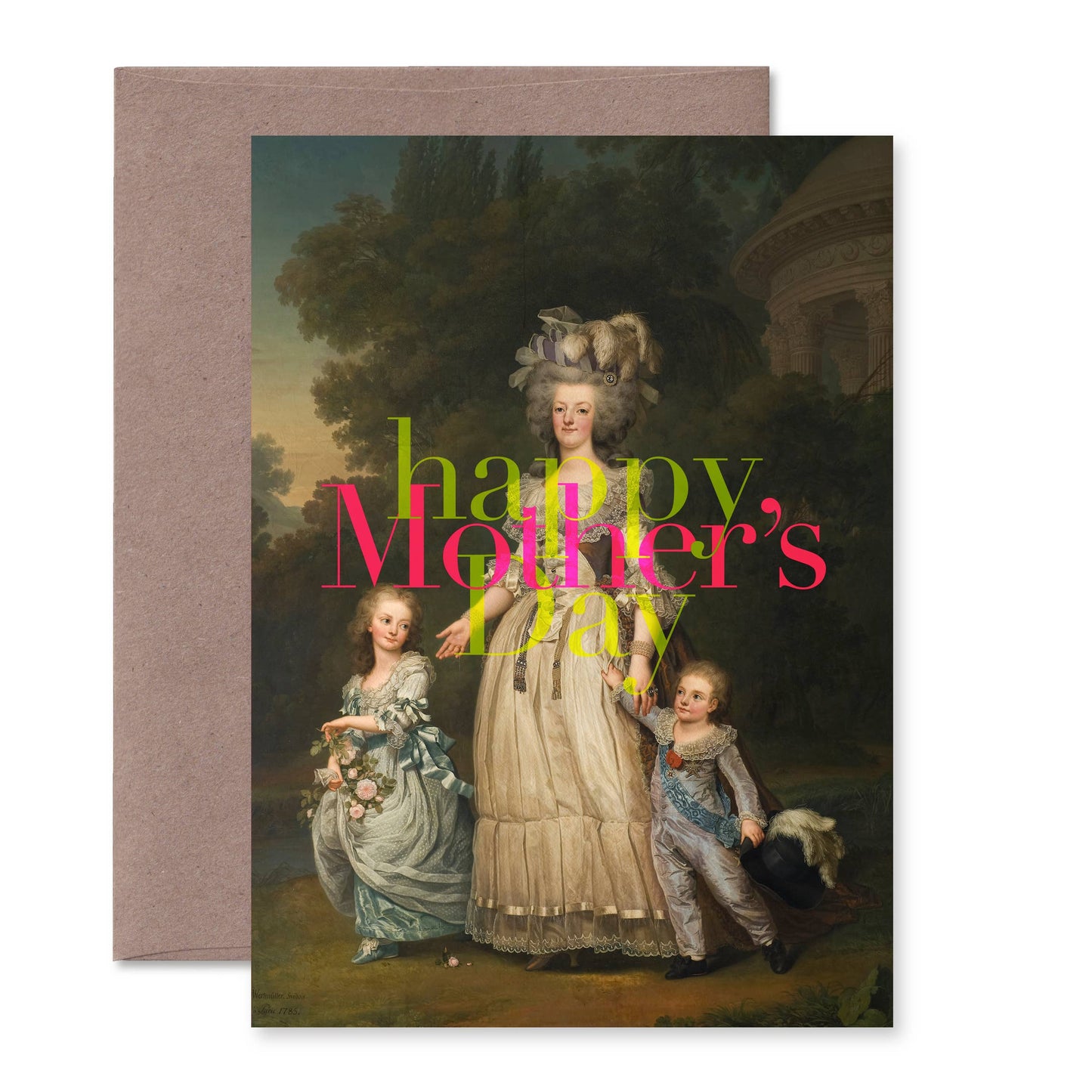 "Happy Mother's Day" (Marie Antoinette) A6 card : Recycled white envelopes - PMA Store at the Portland Museum of Art, Maine