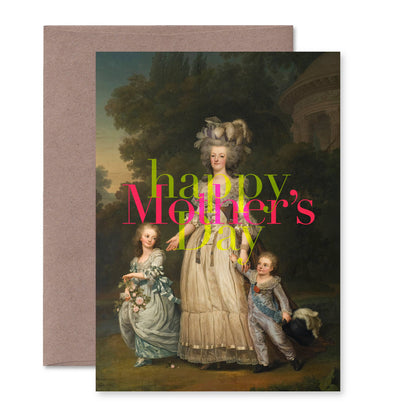 "Happy Mother's Day" (Marie Antoinette) A6 card : Recycled white envelopes - PMA Store at the Portland Museum of Art, Maine