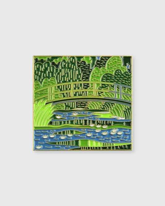 Pin Museum - Water Lilies and Japanese Bridge • Enamel Pin - PMA Store at the Portland Museum of Art, Maine