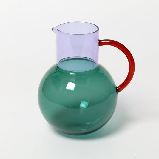 Block Design US - Pablo Glass Jug - Large: Teal Purple Amber