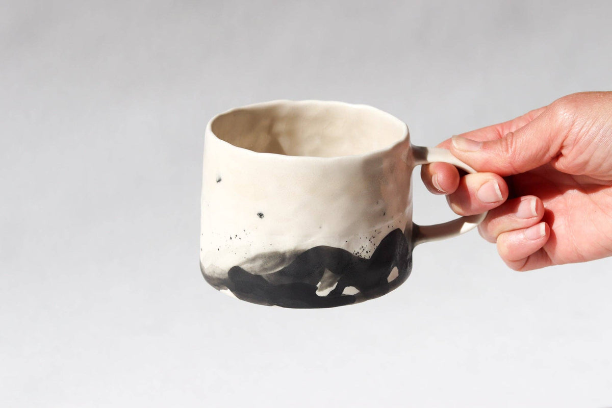 Elizabeth Benotti Ceramics - Pinched Splatter Mug: Daybreak - PMA Store at the Portland Museum of Art, Maine