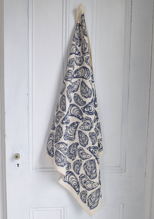 Hearth and Harrow - Oyster Tea Towel - Organic Cotton - Oversized 30 x 30 - PMA Store at the Portland Museum of Art, Maine