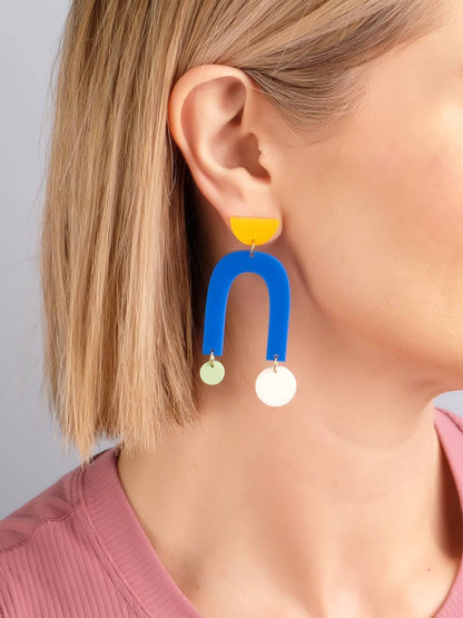 Combinist Goods - Collage Earrings: Green