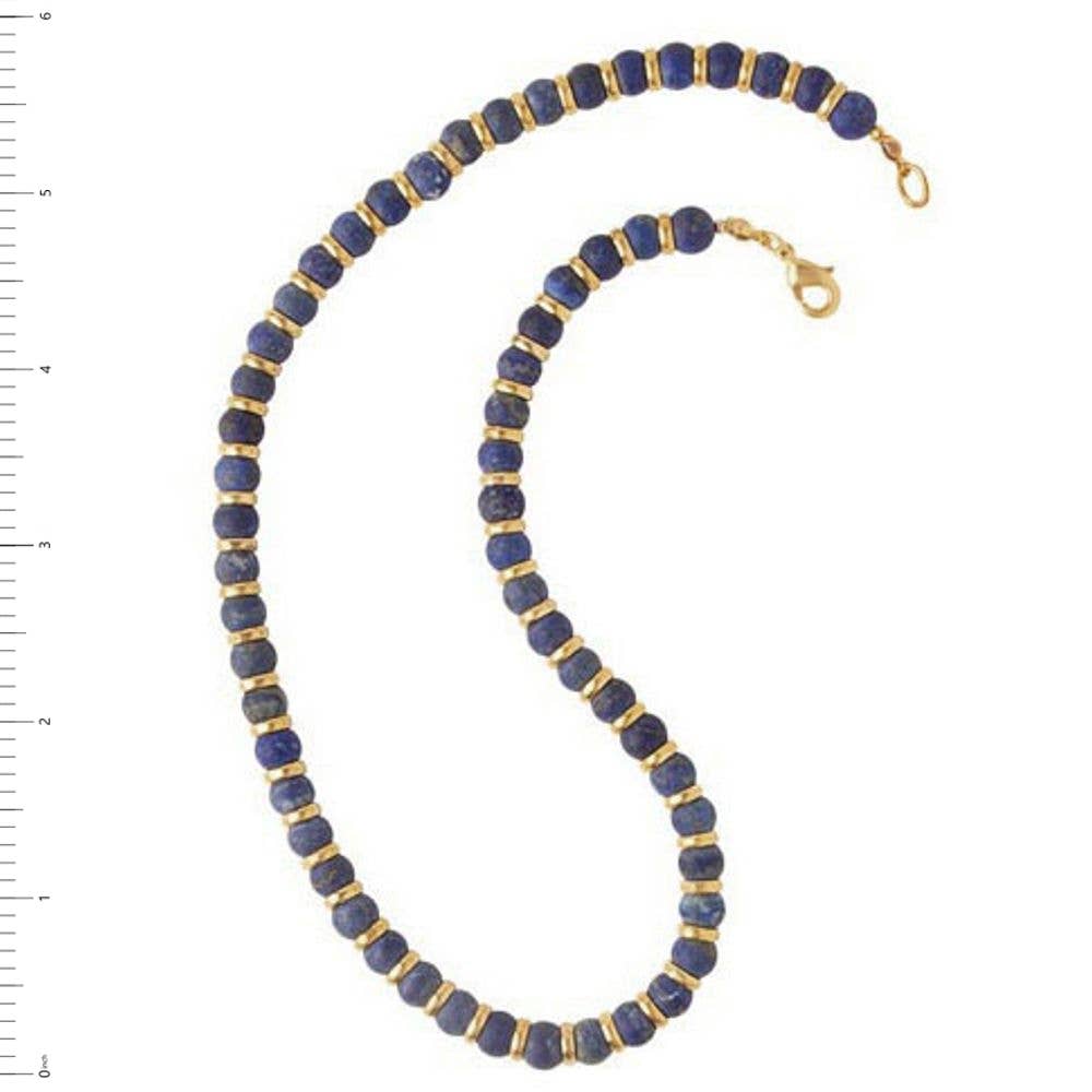 Sumerian Lapis Beaded Necklace - Egyptian Inspired - PMA Store at the Portland Museum of Art, Maine