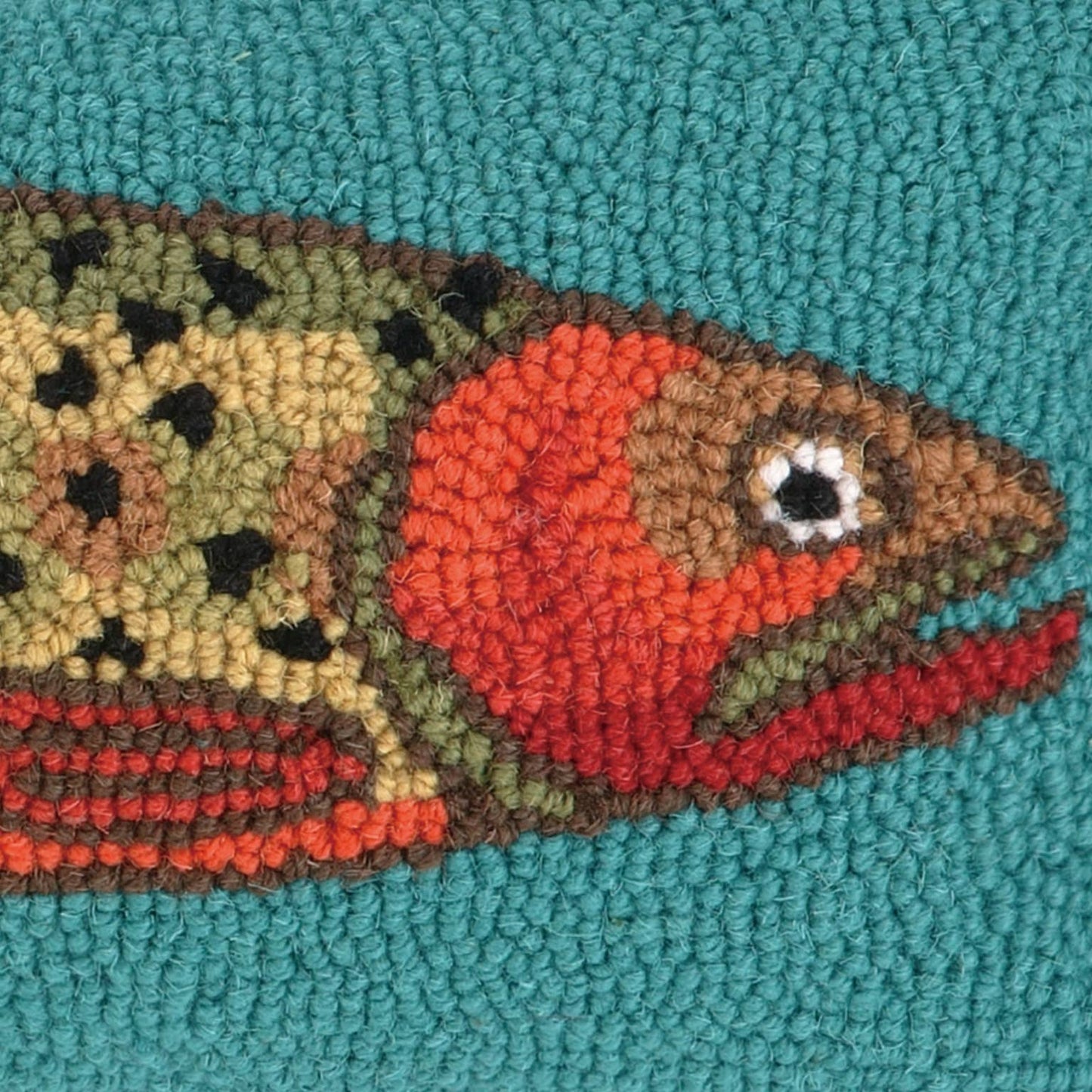Peking Handicraft - Trout Right Hook Pillow - Suzanne Nicoll - PMA Store at the Portland Museum of Art, Maine