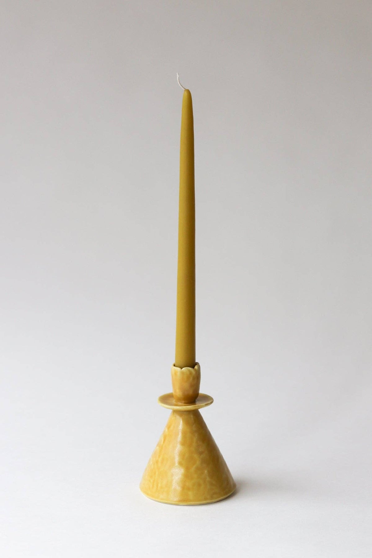 Elizabeth Benotti Ceramics - Everyday Pinched Candlestick Holder: Daybreak / Tall - PMA Store at the Portland Museum of Art, Maine