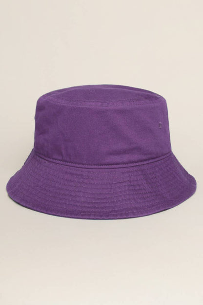 Fashion City - Solid Color Cotton Bucket Fisherman Hats: RED / S/M