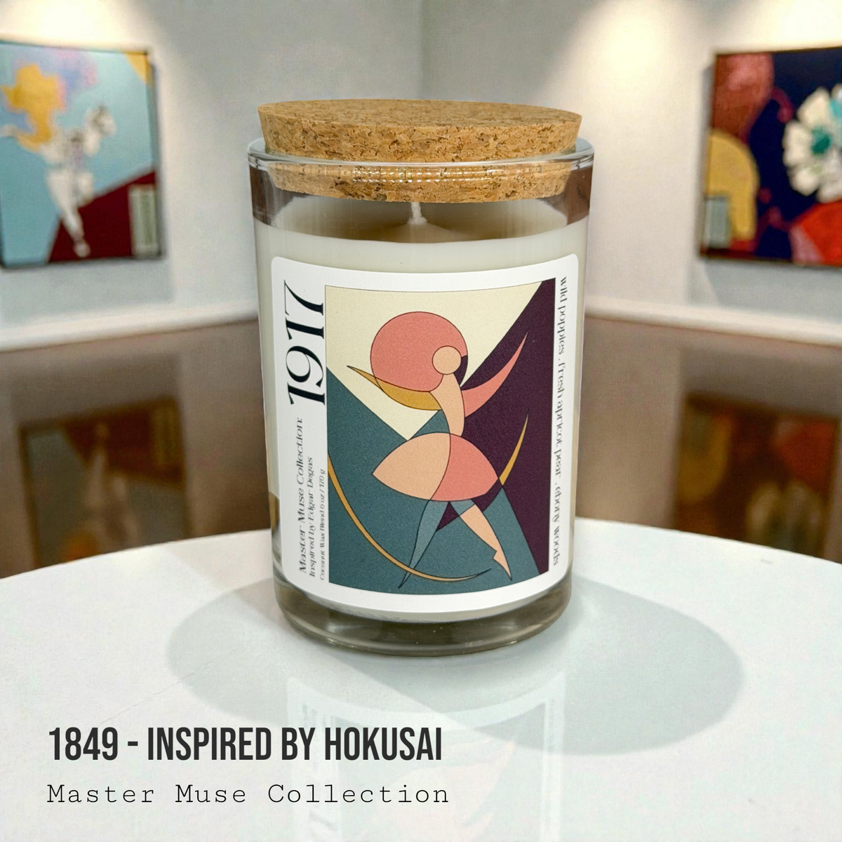 The Scented Palette - Poppy Apricot Degas-Inspired Ballet Art Candle — 1917: Candle