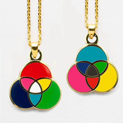 Yellow Owl Workshop - RGB/CMYK Double Sided Pendant - PMA Store at the Portland Museum of Art, Maine