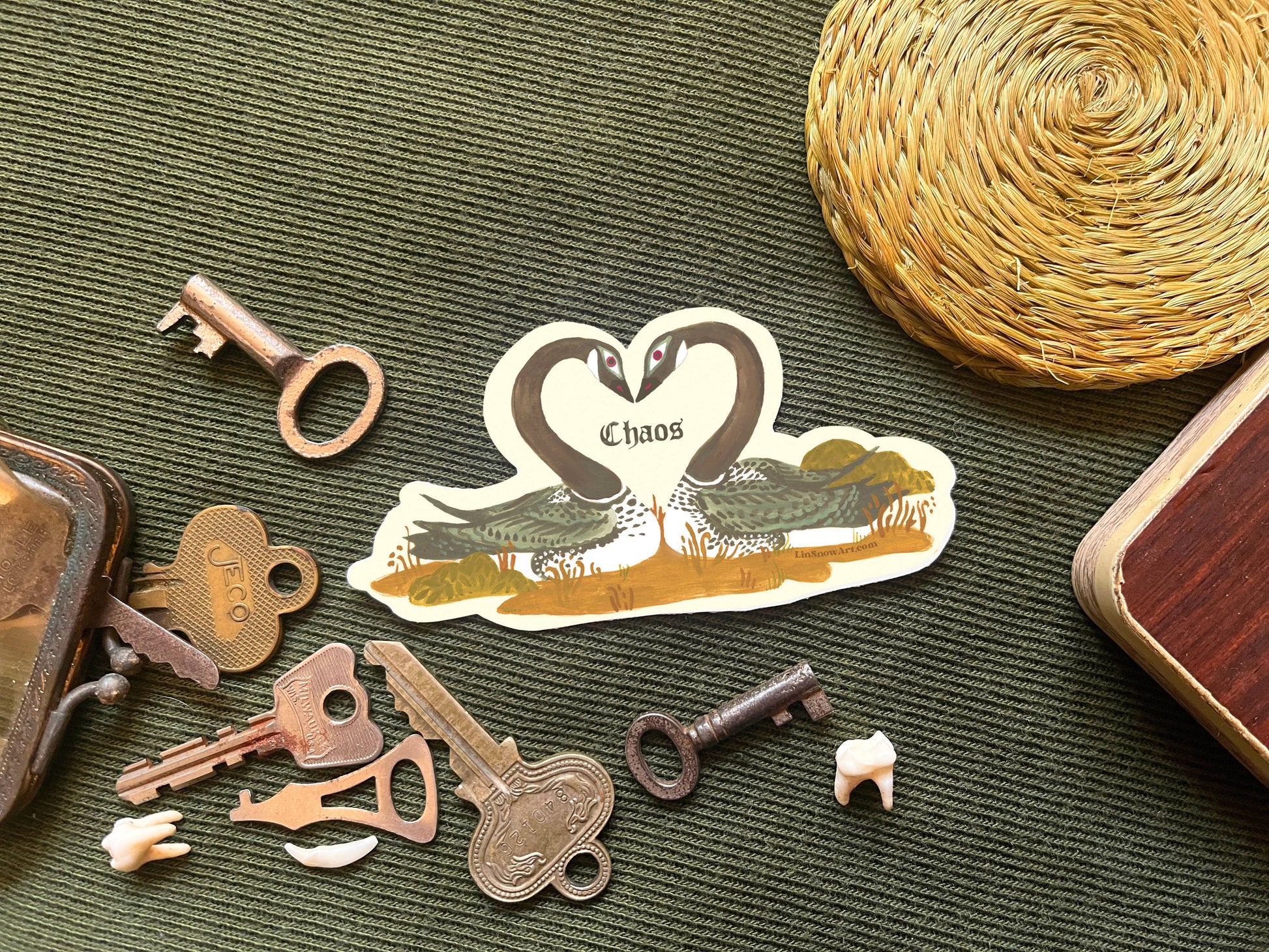 Lin Snow Art - Chaos Gooses Sticker - PMA Store at the Portland Museum of Art, Maine