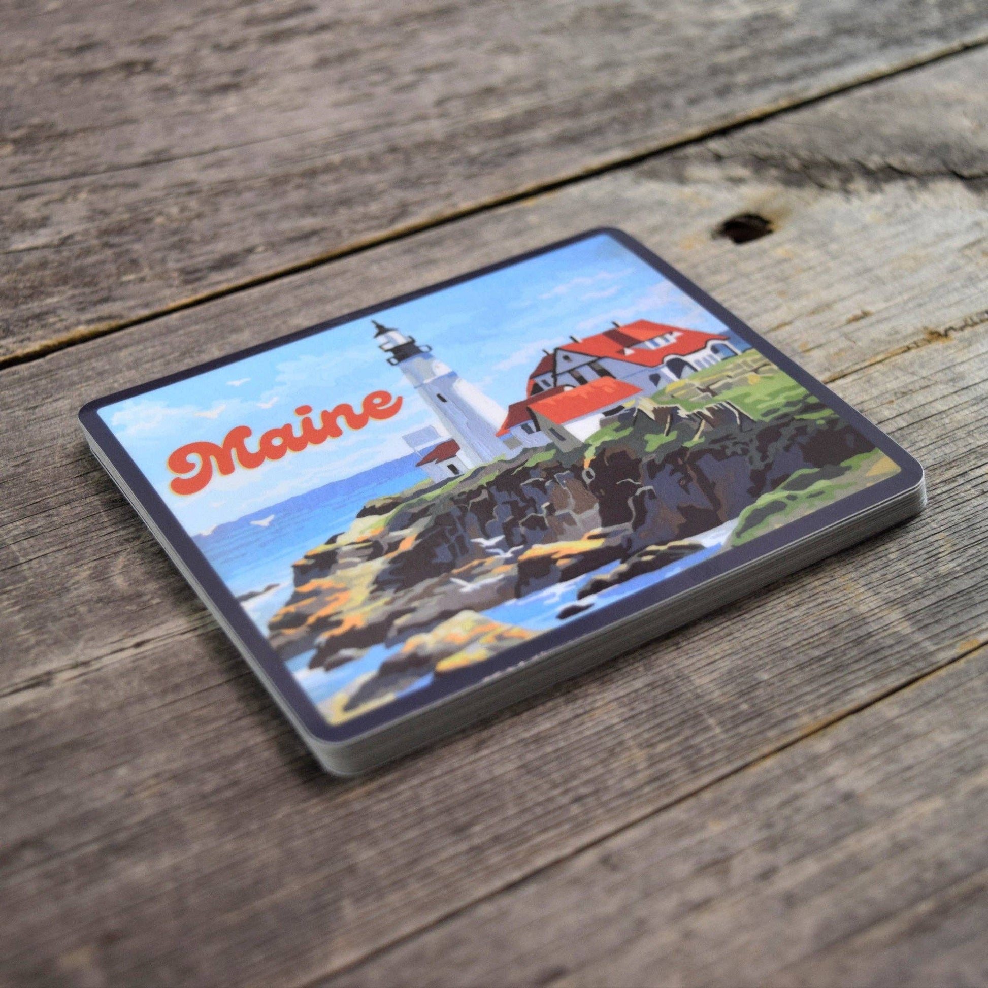 Quiet Tide Goods - Maine Lighthouse Vinyl Sticker - PMA Store at the Portland Museum of Art, Maine